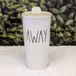 Rae Dunn AWAY Ceramic Travel Tumbler with Lid
